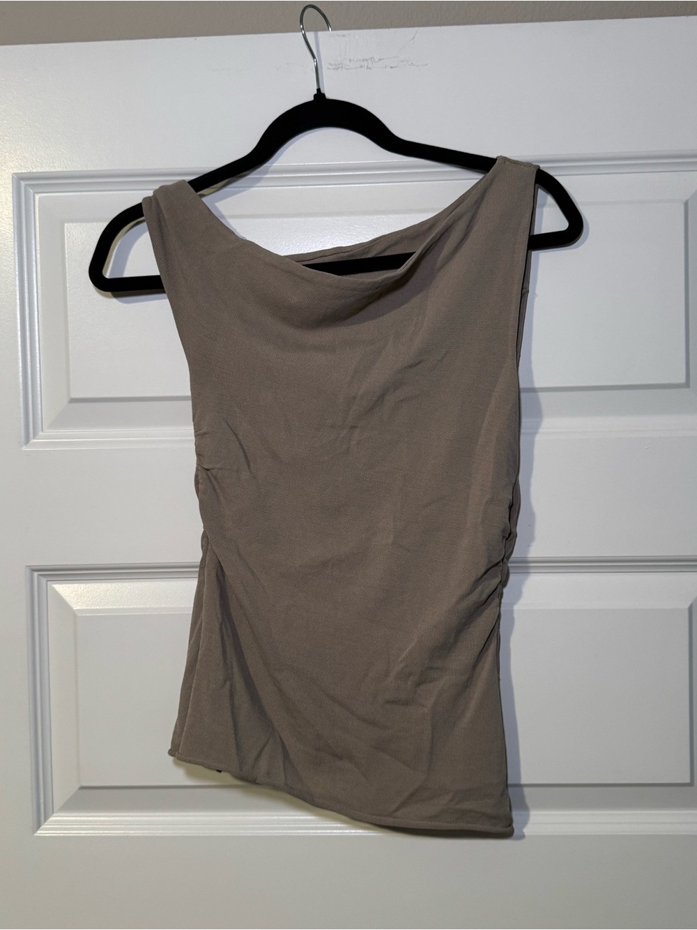Glassons Taupe Sleeveless Cowl Neck Tank